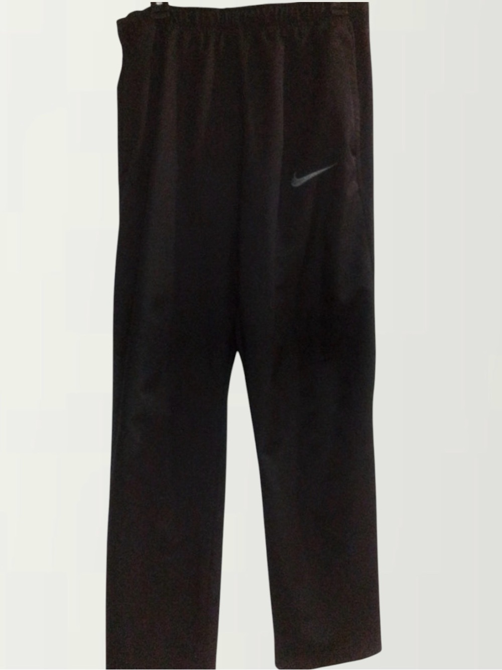 Nike Men’s Black Dry Fit Jogger Pants with Gray Swoosh